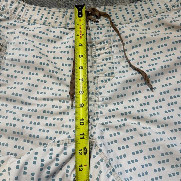 Patagonia Wavefarer Trunks Board Short Beach Cream Geometric Swim Men 36 *W34 - Picture 6 of 9